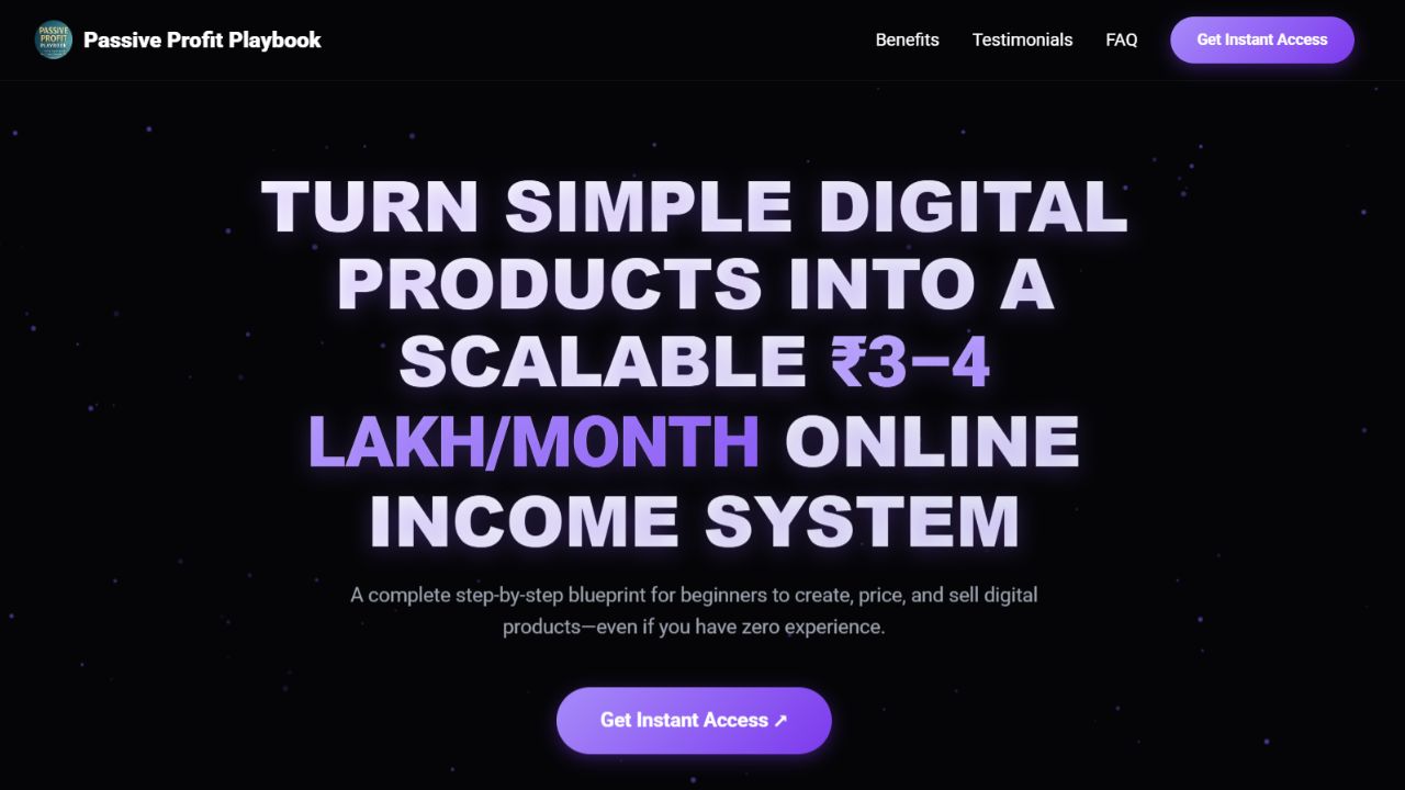 Passive Profit Landing Page